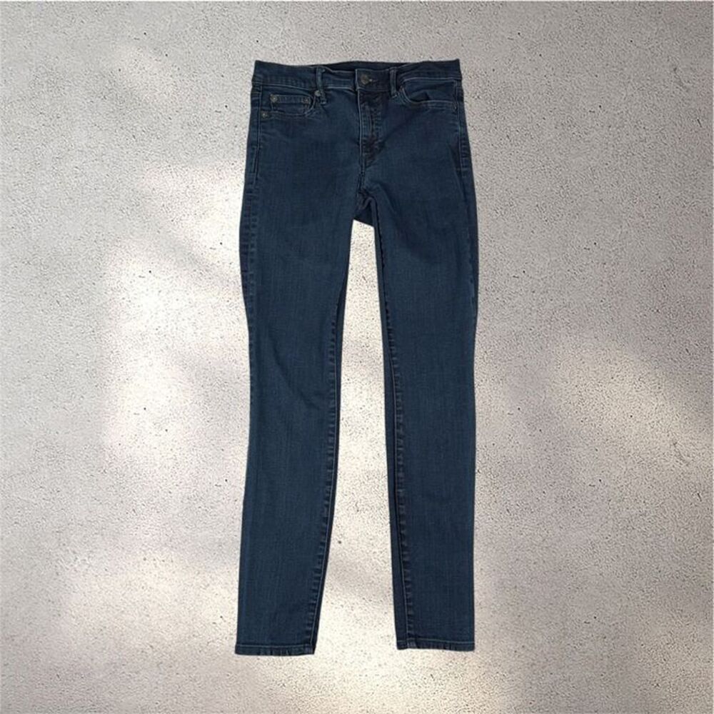 Gap 1969 True Skinny Jeans Women's 27 R Dark Blue Low Rise Stretch Twilight Y2K